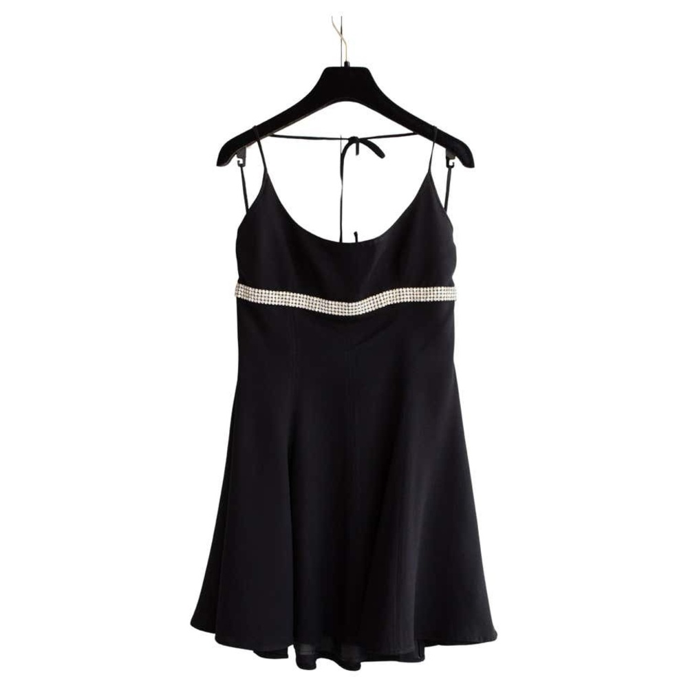 Dolce&Gabbana Vintage Spring/Summer 1995 Black Crystal Rhinestone Mini Dress